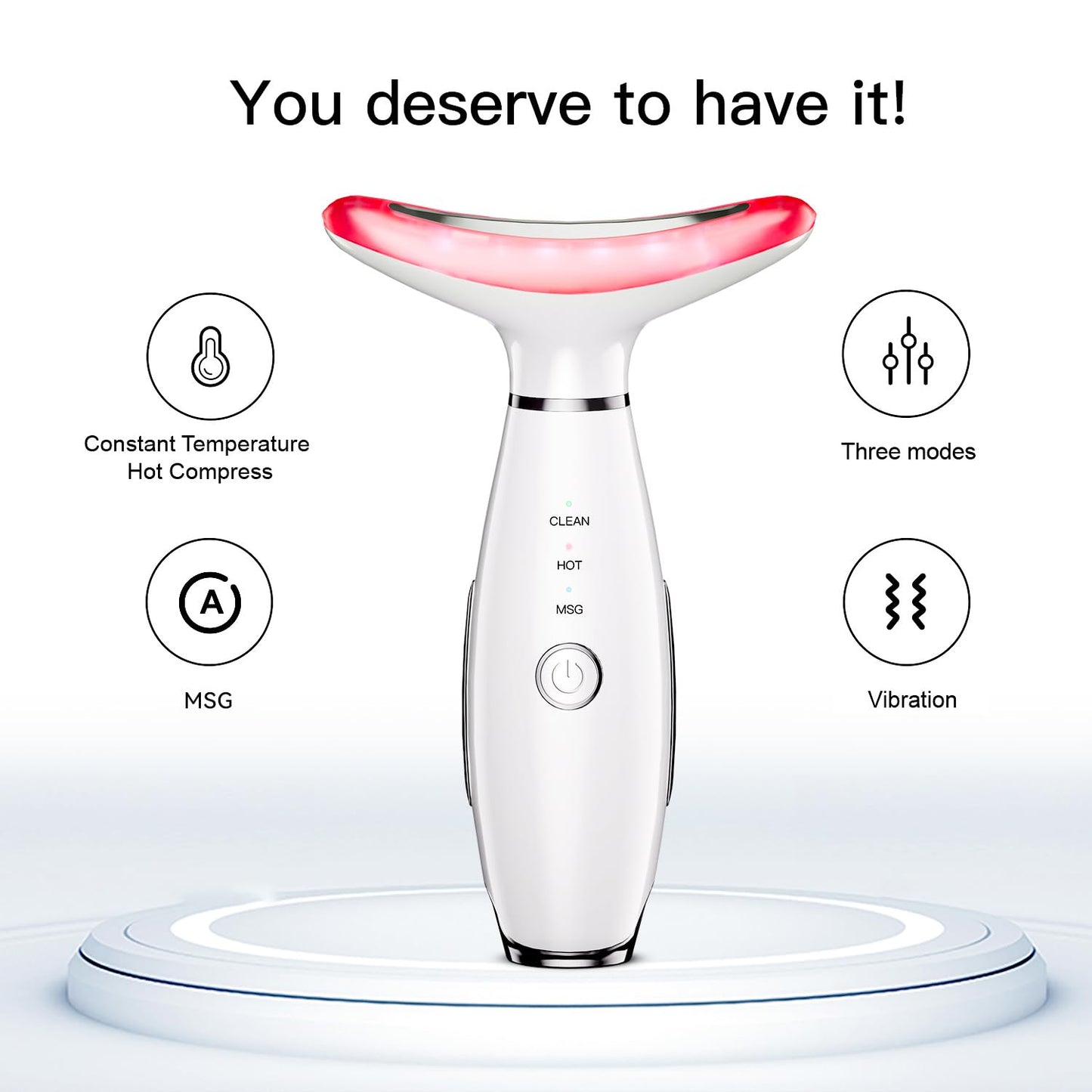 3 in 1 Facial Massager Sculpting Tool with Thermals & Vibration