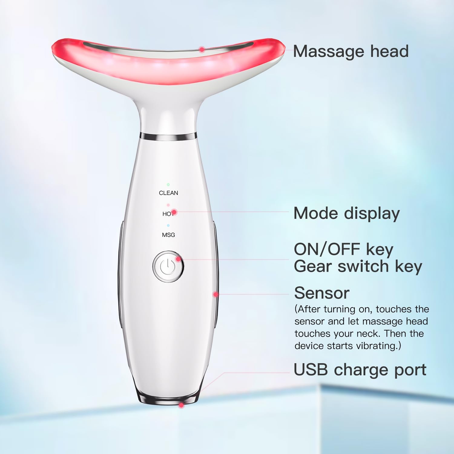 3 in 1 Facial Massager Sculpting Tool with Thermals & Vibration