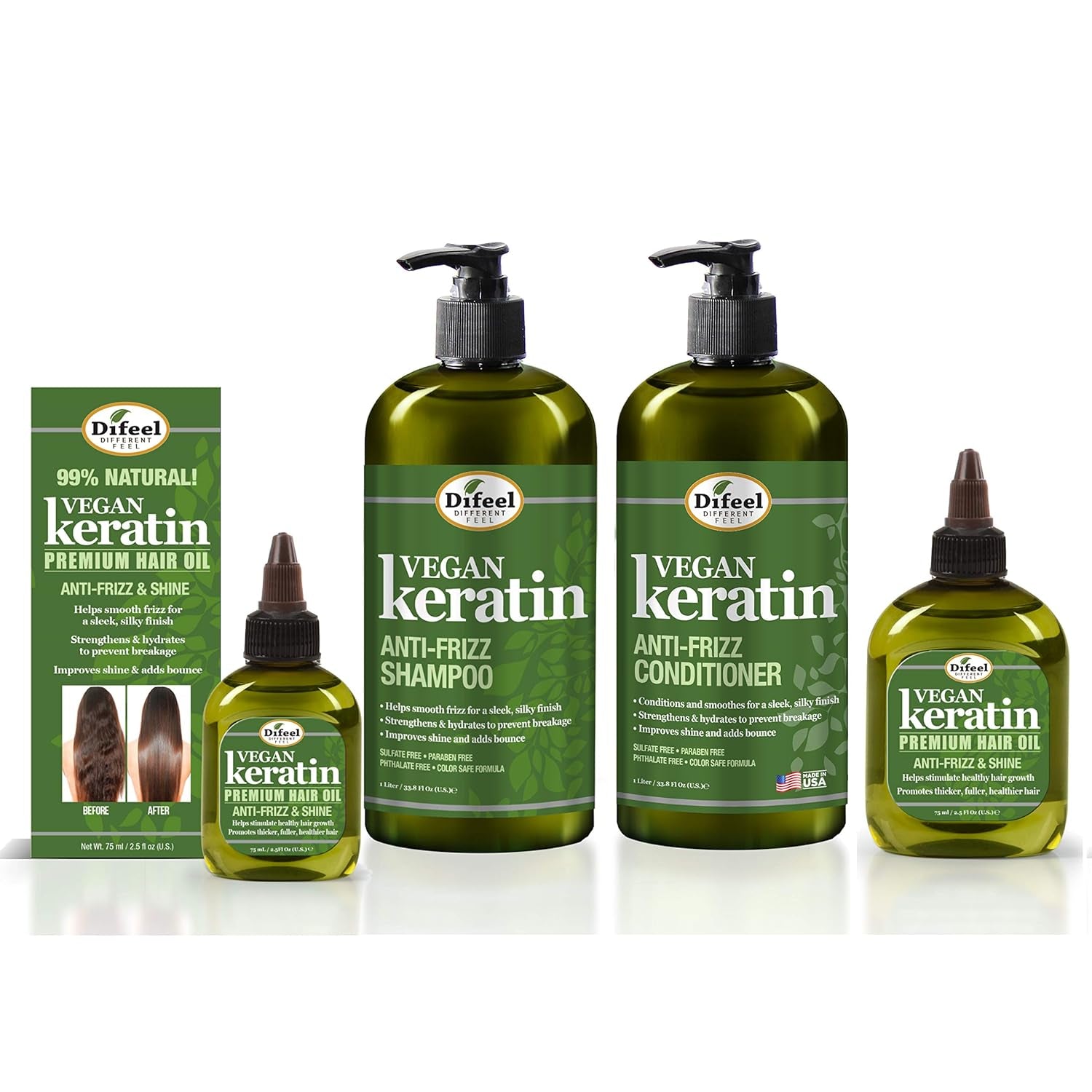 Vegan Keratin Anti-Frizz Hair Mask 12 Oz. - Vegan and Cruelty Free