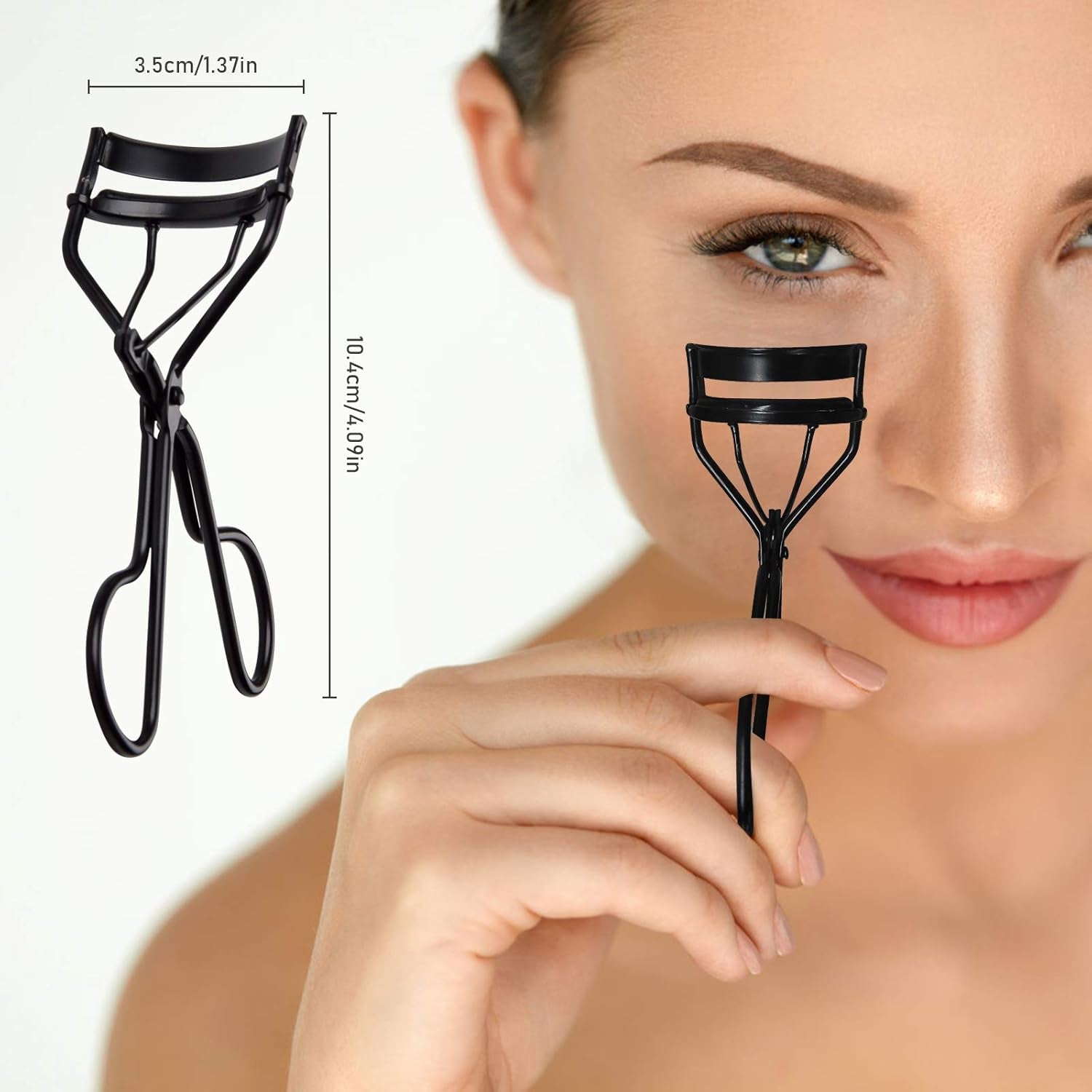 Eyelash Comb Brush Tools  4Pcs Eyebrow Brush Comb Eyelashes Curler Lash Separator Tool Double Ended Professional Eye Brow Spoolie Brushes for Makeup Grooming (Black)