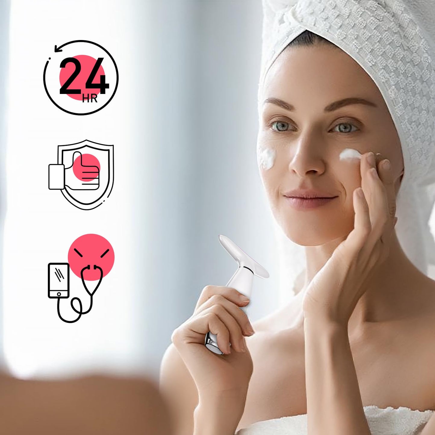3 in 1 Facial Massager Sculpting Tool with Thermals & Vibration