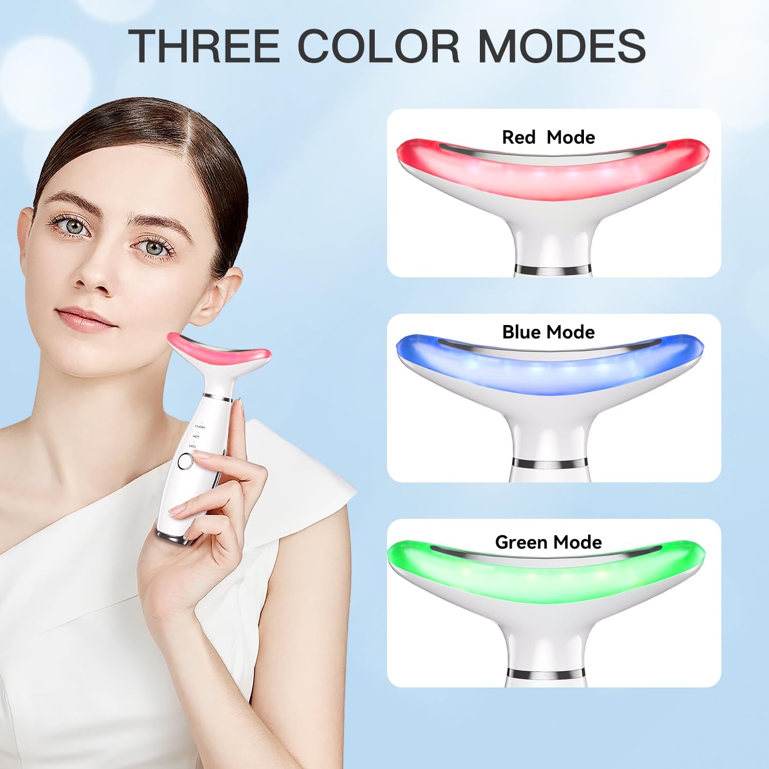 3 in 1 Facial Massager Sculpting Tool with Thermals & Vibration